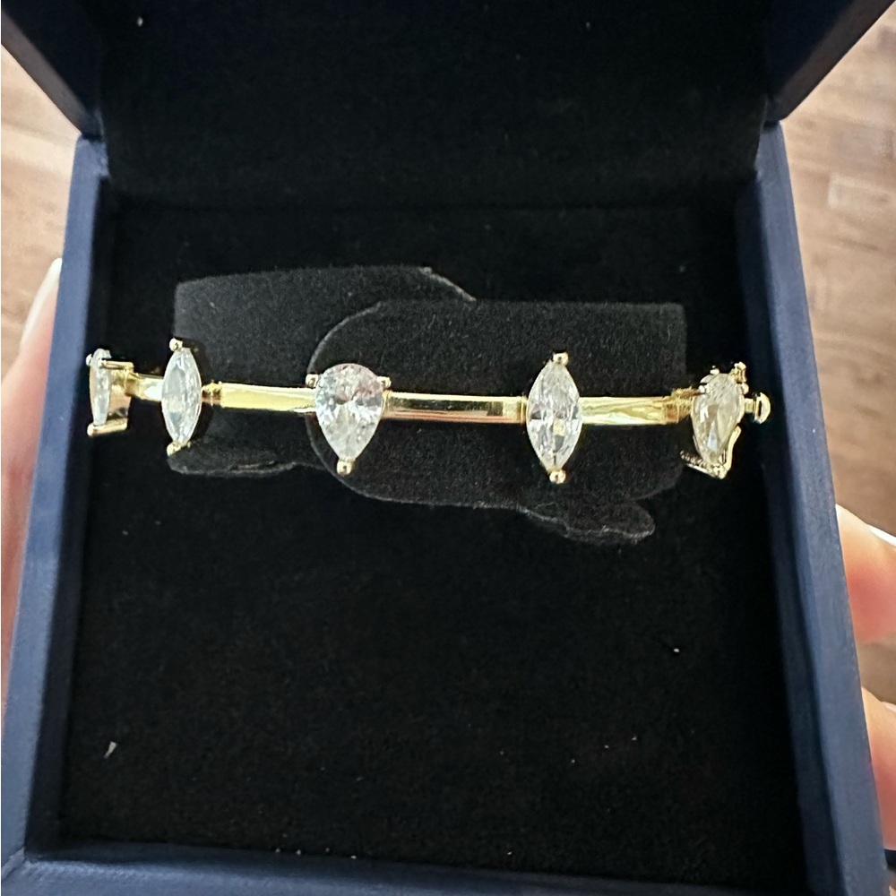 Elegant Gold and Silver Bangle